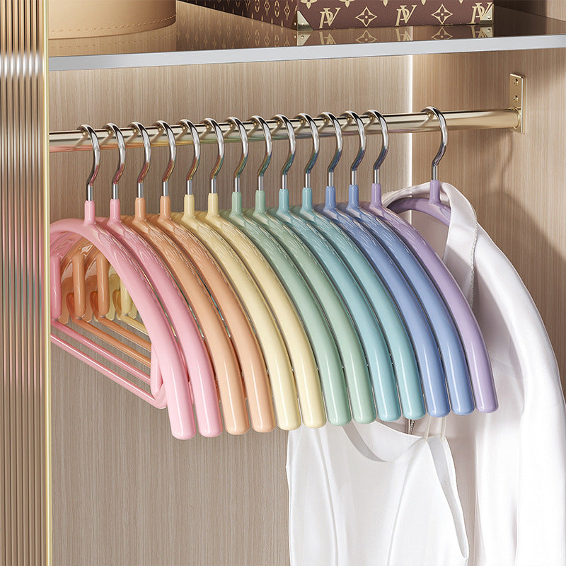 Yutong Semicircle Anti-Slip Plastic-Coated Clothes Hanger, No Trace, Thickened, Household, Wholesale