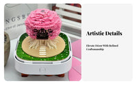 Creative Gift 3D Paper Sculpture Calendar Includes Acrylic Dust Cover Tear-Away Treehouse Notepad Light Up Base for Desk, Study Room