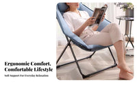 Folding Recliner Foldable Design Folding Sleeper Chair Padded padding Adjustable Backrest for Seniors, Living Room, Small Spaces