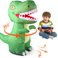 Remote Control Inflatable Dinosaur Toy with Music, One-Key Auto Inflation