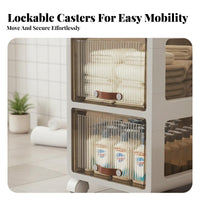 Slim Storage Tower Space-Saving Slim Rolling Cart Mobile on casters for Students