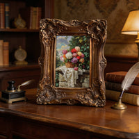 Ornate Resin Photo Frame Oxidation Resistant Decor Item for Living Room