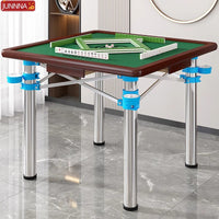 家用多功能简易宿舍桌两用型金属棋牌桌手动麻雀台桌子折叠麻将桌