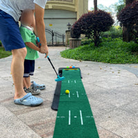 Alignment Markings Foldable Golf Putting Mat Target Holes Indoor Golf Practice Mat Bunker-Style Cup Area Sports Equipment Lightweight