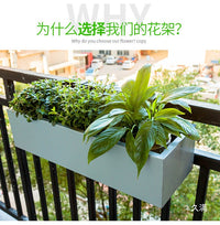 铁艺阳台栏杆悬挂护栏挂式多肉田园花盆架简约置物架室外花架