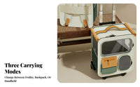 Convertible Pet Trolley Large Capacity Cat Backpack Multi-Functional Design