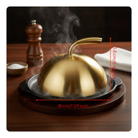 Stainless Steel Steak Cover Heavy Duty Round Steak Cover Easy to Clean for Chefs