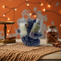 Bear Seasoning and Pepper Shaker Set Glass Shakers Bear Condiment Stand