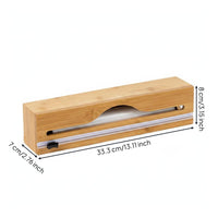 Wall-Mounted Box Curved Opening Kitchen Film Dispenser Natural Grain