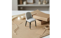 5 Pieces Flocked Dollhouse Chair Photo Prop Miniature Upholstered Chair