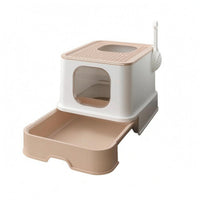 Drawer Style Litter Box Anti-Tracking Pet Supplies Odor Control for Indoor Use