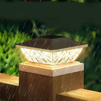 Solar Post Light Waterproof Post Cap Lantern Weather-Resistant for Courtyard