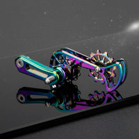 Cycle Chain Tensioner with Two Pulley Wheels CNC-Machined Single-Speed Chain Tensioner Aluminum Alloy for Riders Jump, Downhill