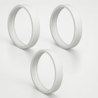 3 Pieces White Replacement Tire Band Smooth Rubber Tire Band Rounded Pool Cleaner Wheel Track Belt-Style