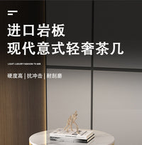 Light Luxury Marble Side Table Round Metal Coffee Table