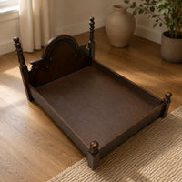 Solid Wooden Cat Bed Four-Season Use Solid Wood Dog Luxury Bed Look Animal Furniture for Cats, Dogs