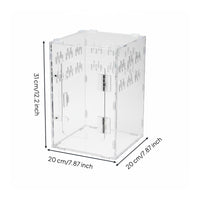 Clear Acrylic Amphibian Enclosure Easy to Clean Amphibian Terrarium Ventilated