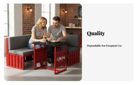 warehouse-chic design Shipping Container Booth Sofa Retro Design Commercial Furniture SturdyDuty Dining Set for Restaurant Owners, Bar, Cafe, Lounge