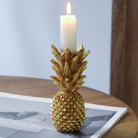 Vintage Gold Pineapple Candle Holder Decorative Resin Craft