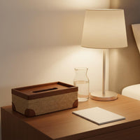 Woven Tissue Box Luxury Feel Straw Weave Tissue Container Minimalist for Bedroom