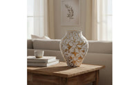 Embossed Metal Vase Luxury Feel Metal Vase Artistic Decorative Home Decor for Living Room