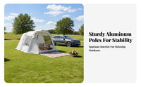 Rainproof SUV Tailgate Tent Weather Protection Camping Shelter Fits Most SUVs Car Awning Spacious Interior for Road Journeypers, Families, Tailgaters, Campsites, Tailgating, Beach Trips