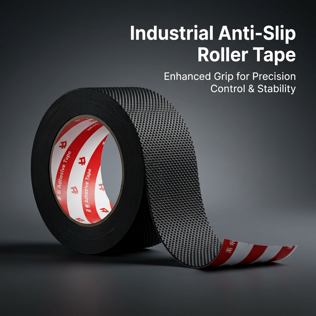 Rubber Roller Sleeve for Conveyor Belt, Self Anti-Slip Wear Resistant Cover, Textured Surface for Production Lines and Warehouses