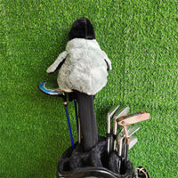 Soft Golf Cover with Knit Sleeve Sheltering Penguin Golf Club Cover Novelty Penguin Headcover for Golfers