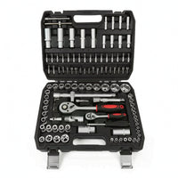 Hard-Shell Socket and Screwdriver Set Molded Tool Case with Metal Latches Organized Tool Set with Carrying Case Sturdy for Homeowners
