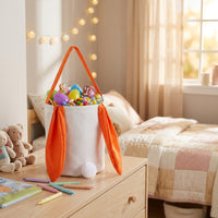 Ear Bunny Candy Pouch Gift Bag DIY Painting Easter Treat Bag for Crafters, Kids, Egg Search, Parties