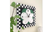 Wall Clock with Flower Dial Decorative Silent Wall Clock Quiet for Bedroom