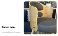 Swivel Chair with Exposed Back Tapered Legs Vanity Stool Soft Comfort
