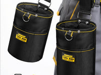 Green Wood Quick-Release Tool Pouch for Carpenters and Electricians