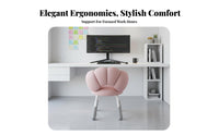 Armless Caster Chair 360-Degree rotate Vanity Seat high-density foam Foam pad