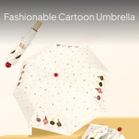 Large Folding Automatic Umbrella, Windproof, Cartoon