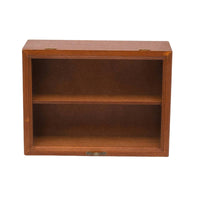 Wooden Tabletop Cabinet with Drawer Dustproof Display Cabinet with Drawers 2-Tier Figure Display Box Compact for Collectors