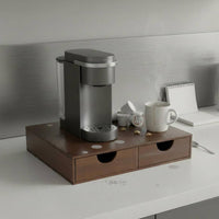 Wooden Coffee Capsule Holder Space Saving Coffee Pod Storage Drawer for Kitchen