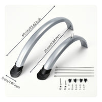 Sturdy Bike Mudguard Set with Hardware Glossy Full-Coverage Bike Fenders Lightweight Full Coverage Mudguard Set Stable for City Riding