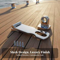 Rotating Opening Hasp Latch Stainless Steel Hasp and Staple Turning Padlock Opening Mount 360° Rotatable for Cabinet