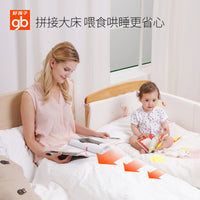 gb好孩子婴儿床多功能bb宝宝床无漆实木摇篮床新生儿拼接大床蚊帐