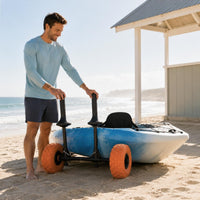 Base Kayak Trailer Wide Tires Kayak Cart with Wheels Foldable Boat Transport Transport Trolley for Beach, Outdoor