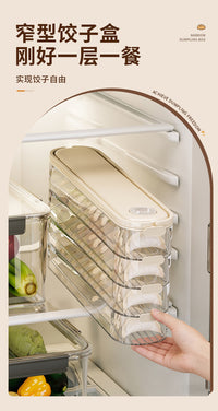 Dumpling Storage Box for Refrigerator with Lid