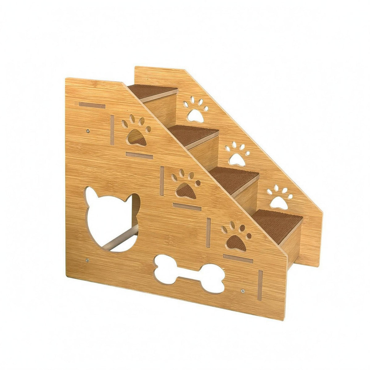 Wooden Pet Stair Ramp Decorative Anti-Slip Stair Ramp Sturdy for Bed