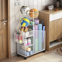 Yoga Mat Storage Rack with Wheels, Iron, Modern Minimalist