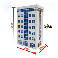 Hightall Building Model Blue Window Detailing Display Item Flat Roof