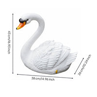 Floating Swan Statue Floats on Water Realistic Swan Statue Weather Resistant