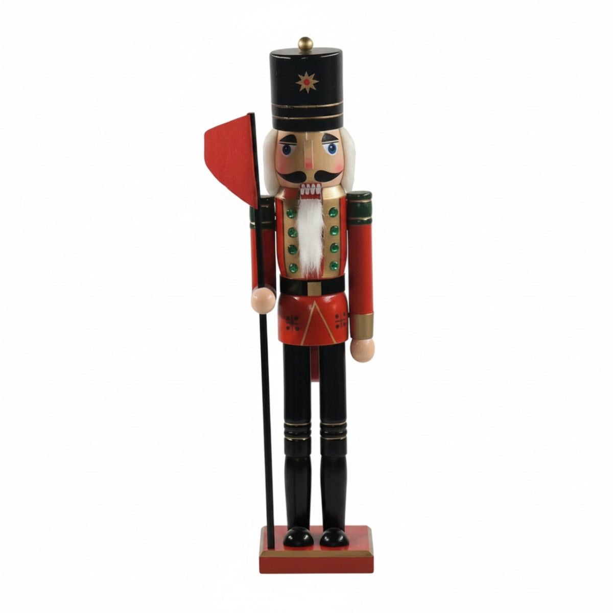 Nutcracker Freestanding Nutcracker Figure Decorative Wooden Figurine Ornament for Collectors, Mantel