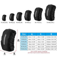 Reflective Waterproof Rain Cover for Backpacks 25-100L