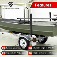 Boat Trailer Guide with Black PVC Pipe