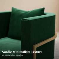 Scalloped Back Armchair Light Luxury Single Sofa Nordic Design Designer Style for Readers, Business Owners, Cafe, Reception Area